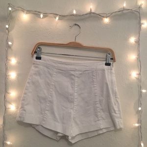 White Denim Summer Shorts